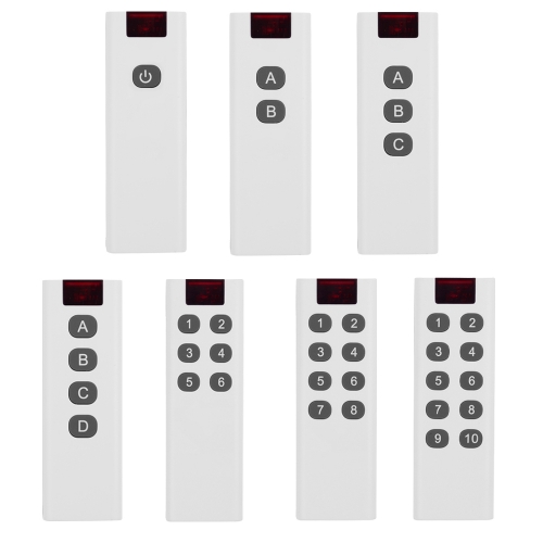 Remote Control Transmitter for Remote Switch 1/2/3/4/6/8/10 Button Small Size Big Button Remote key pad EV1527