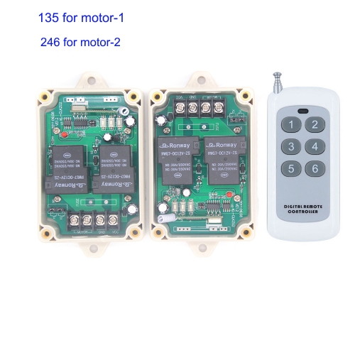 One remote control Simultaneous / Independent control / Control of 2 receivers / For push rod motors 30A motor / Universal