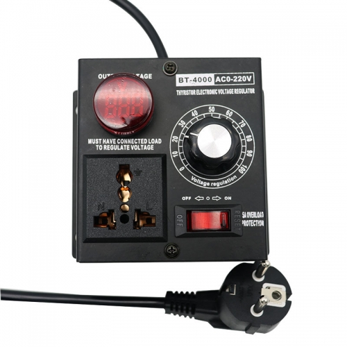 EU-Stecker 4000W AC 0-220V SCR Siliziumspannungsregler Elektrischer Lüftermotor mit variabler Temperatur Drehzahlregler Dimmerthermostat