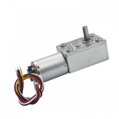 40:1 Metal Reducer High Torque Gearmotors With 11 PPR Encoder 6V 12V 24V DC Worm Gear Motor For Smart Control