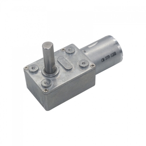 Low RPM Speed Reducation DC Worm Geared Motors 2RPM to 150RPM Long M8 Type-D Shaft Reversible High Torque Turbo Worm Gear Motor