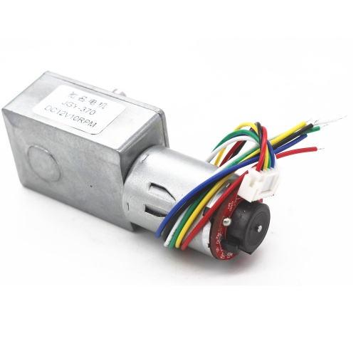 DC6V 12V 24V 2 U / min bis 150 U / min Niedrigdrehzahl Hochdrehmoment Vollmetallgetriebe Encoder Turbo Schneckengetriebemotor