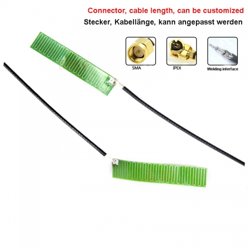 10 Stück 433 MHz eingebaute Antenne 3DBI Rundstrahlantenne LORA Funkmodulantenne 433 MHz FPC-Antenne mit hoher Verstärkung