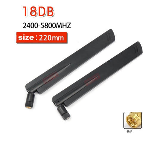 2400-5800M large boat paddle antenna 18DB high gain omnidirectional antenna 2.4G dual frequency external glue stick antenna -10pcs