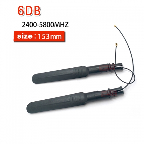 Wireless wifi router glue stick antenna SMA omnidirectional high gain 2.4G/5G/5.8G 6dbi dual frequency antenna - 10pcs