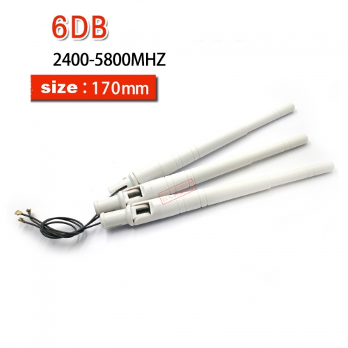External IPEX Connector Omnidirectional Folding White Glue Stick Antenna 2.4G Dual Band WiFi Bluetooth 5G/5.8G Antenna- 10pcs