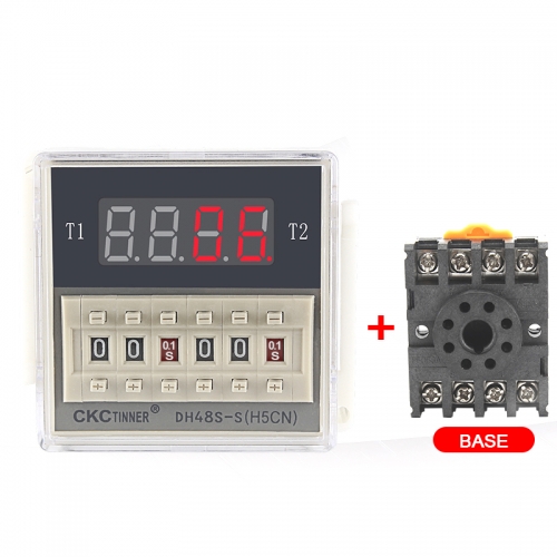 Digitaler LED-programmierbarer Timer Zeit-Relaisschalter 0.1S-99H Sockelsockel AC/DC 12V 24V 36V 110V 220V 380V Wiederholungszyklus-Timer