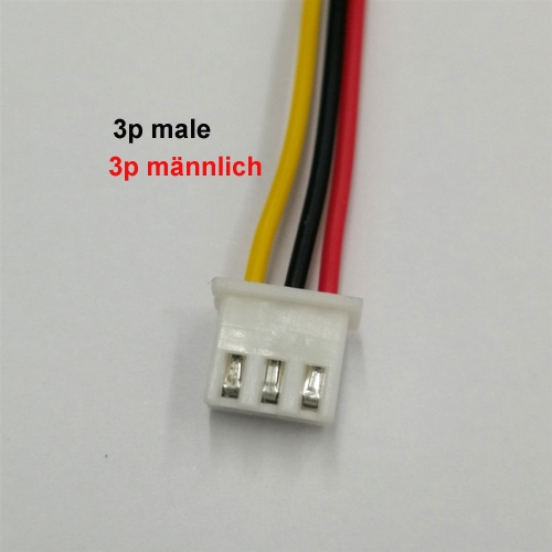 xh2.54 terminal line 3p air connection line 100mm Male butt single head---100pcs