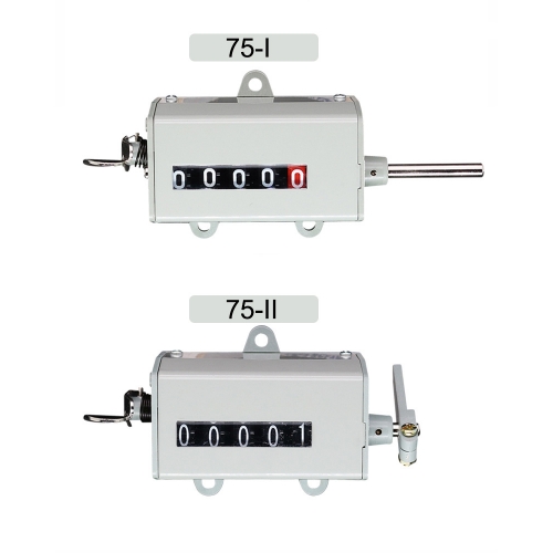 5-stelliger Zähler Mechanischer Drehzahlmesser 75-I 75-II Summierender Zugzähler Rückstellbarer digitaler Schlagzähler