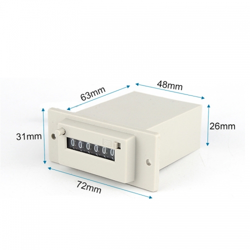 six digits / 0 TO 9999 digit Electromagnetic counter with manual Lockable Electromagnetic Pulse Counter Multiple voltages