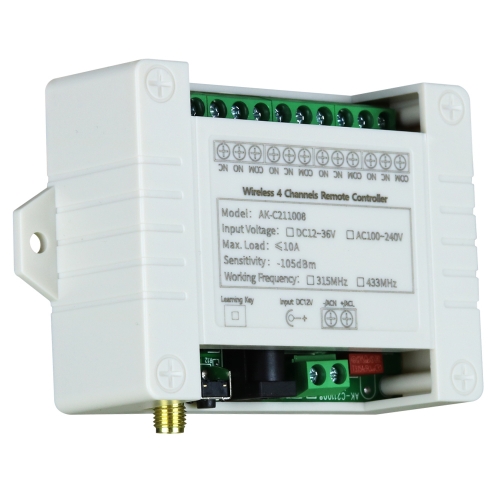 DC 12V 24V 36V10A 315/433 MHz 4-Kanal-Funkrelais-Fernbedienungsschalter 6 -Arbeits empfänger-Sender für Home Smart Multiple