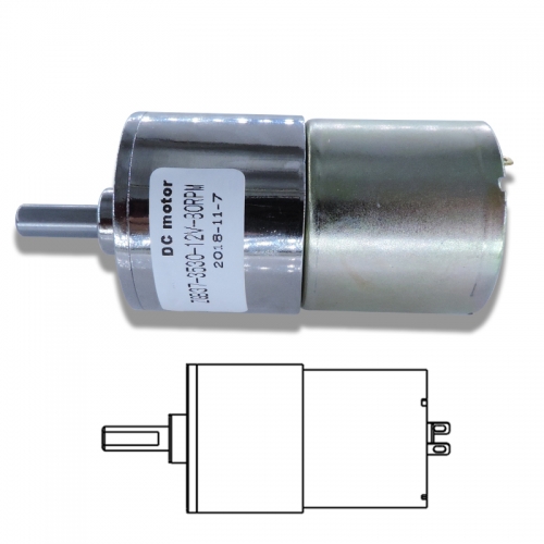 DC-Getriebemotor D-Achse - 12V elektrischer Kleinmotor Roboter Mikro-Untersetzungsgetriebe