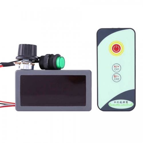 DC6~30V Digitaler PWM-Regler Stufenloser DC-Motor-Drehzahlregler Einstellbarer Motorregler mit IR-Infrarot-Fernbedienung