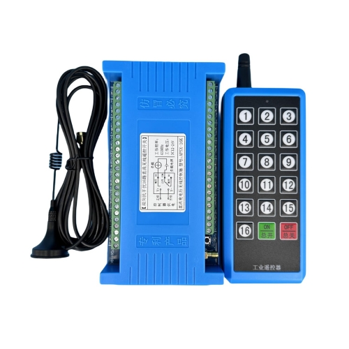 16-Channel DC12V 24V Radio Switches ALL ON&ALL OFF Function with Feedback Radio Remote Control Crane Linear Actuators Light Motor Radio Remote Control