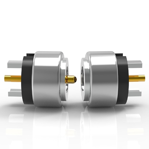 2Pieces Rundmagnetischer Steckverbinder Ultra-Klein 4mm 12v 2a Kontaktpunkt Männliche und weibliche Steckverbinder Ladung Power Base Terminal (1 männlich + 1 weiblich)