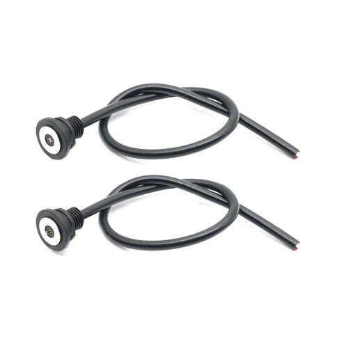 Schwarzer Magnetstecker mit Schutzhülle Kabel, Magnetkabelstecker, Schnellverbindung Strommagnet, männlich zu weiblichem Adapter, 10mm Magnet mit 15cm Draht (1 männlich + 1 weiblich) ﻿