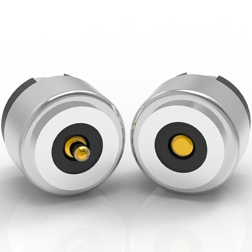 6mm Pogo Pin Magnetischer LED-Stromanschluss 2Pin männlicher weiblicher Kabelstecker Set Silber 1 Paar