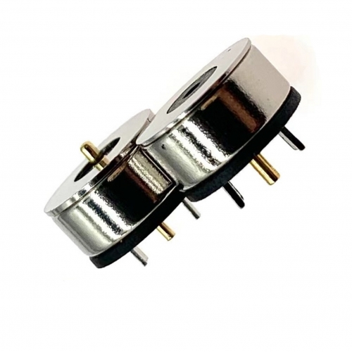 Magnetkabelverbinder, männlich zu weiblich Strommagnetadapter, 1 male + 1 female, Silber, Circular pogopin Pin Stecker Magnetische (10mm)