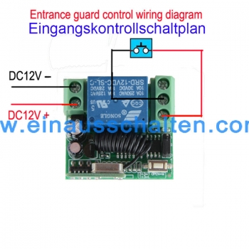 DV 12V Relay 1-CH Wireless RF Remote Control Switch Transmitter Receiver 315MHz 