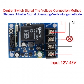 DC 12V-48V 24V 40A 1 Kanal Funkfernbedienung Schalter Relais  Bereichsspannung Empfänger Sender 2 Taste Steuerung [0060154] - €25.48 