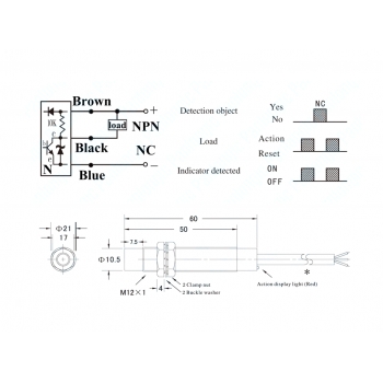 NPN Nomal près LJ12A3-4-Z/AX Inductive Proximity Sensor Switch NC DC6 ~ 36 V N1I1
